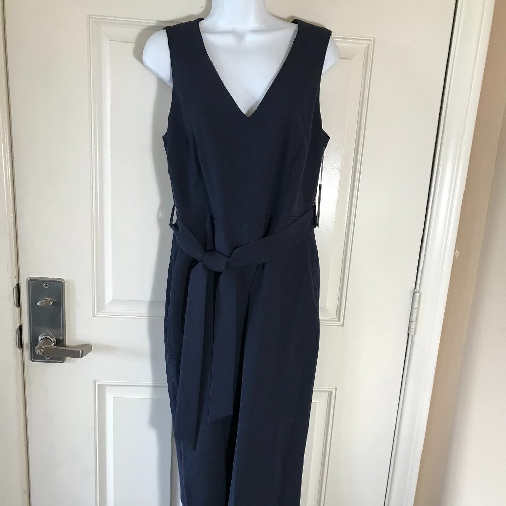 NWT Vince Camuto Belted Cropped Jumpsuit